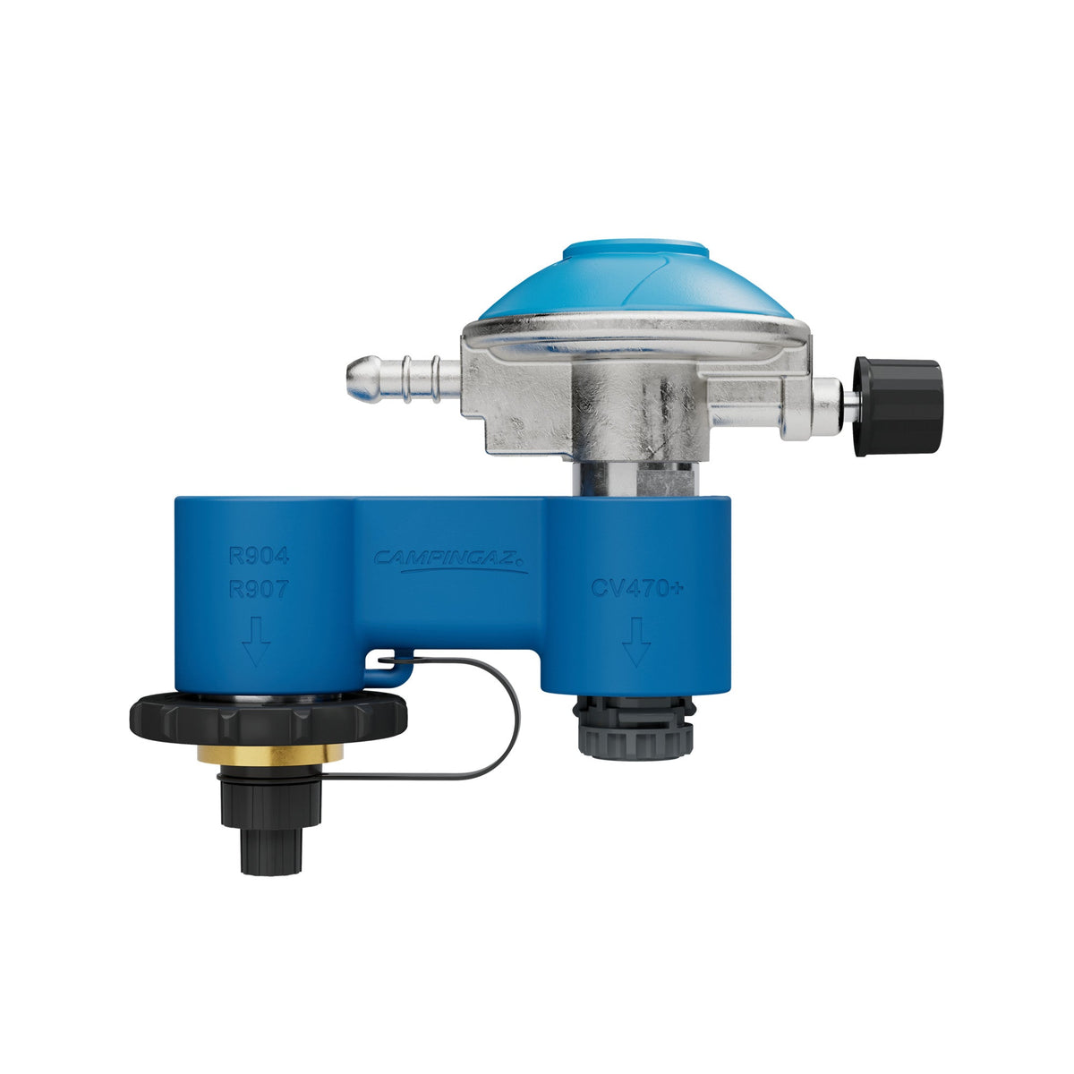 Campingaz Twin Connection CV/R regulator kit on white