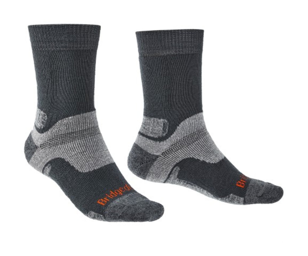 Bridgedale Hike Midweight Merino Performance Boot Socks Gunmetal Mens