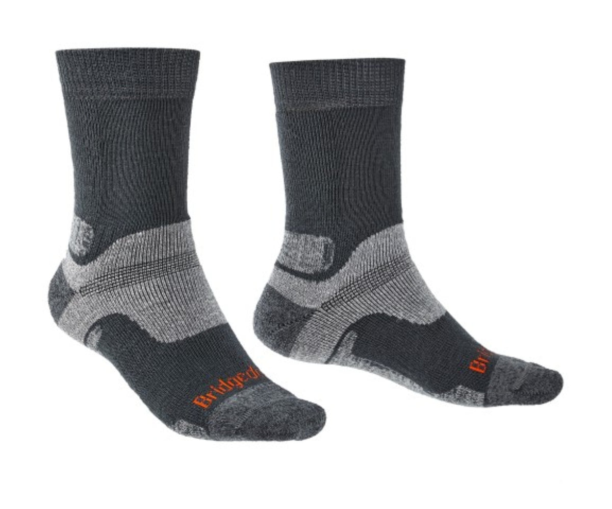 Bridgedale Hike Midweight Merino Performance Boot Socks Gunmetal Mens