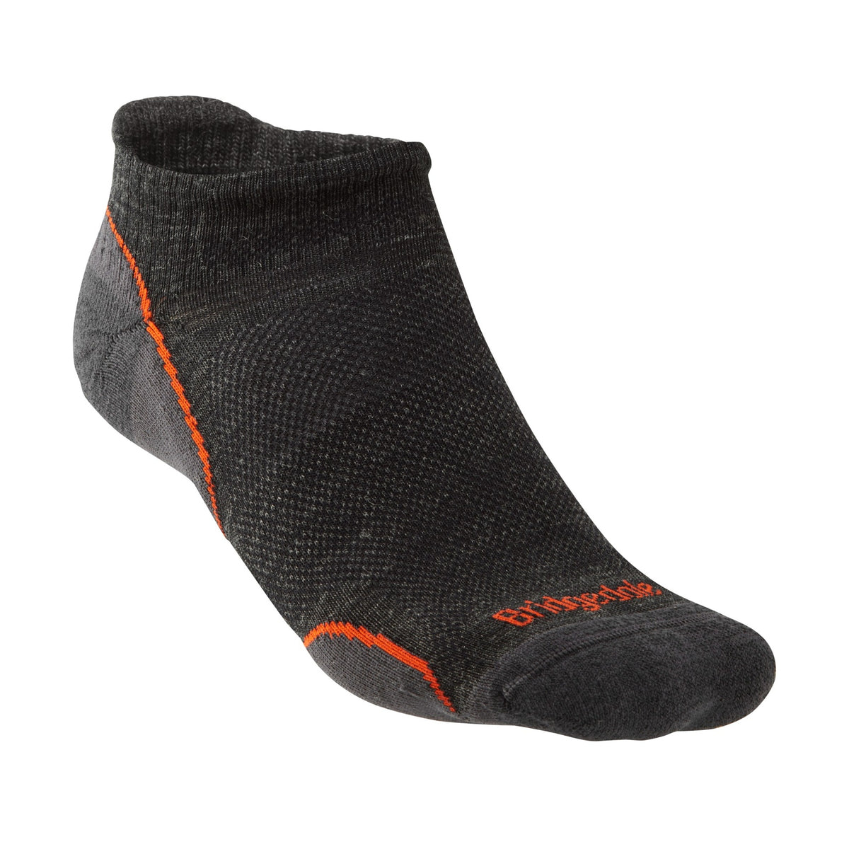 Bridgedale Hike Ultralight T2 Merino Performance Low Socks Anthracite/Orange Mens