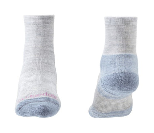 Bridgedale Hike Lightweight Merino Performance 3/4 Crew Socks Grey/Smoky Blue Ladies