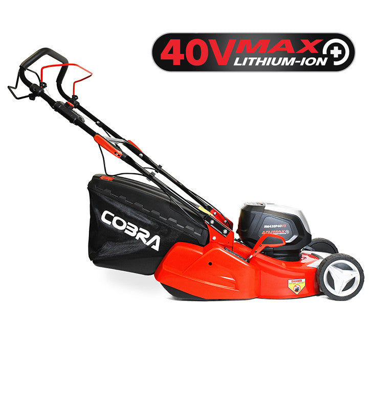 Cobra RM43SP40VX 43cm Self Propelled Rear Roller Cordless Lawnmower