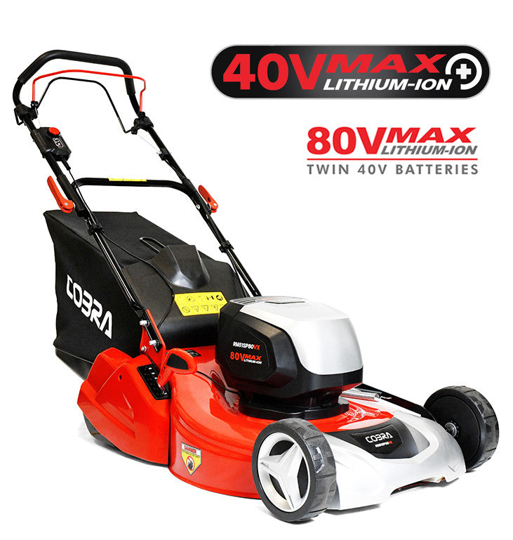 Cobra RM51SP80VX 51cm Self Propelled Rear Roller Cordless Lawnmower