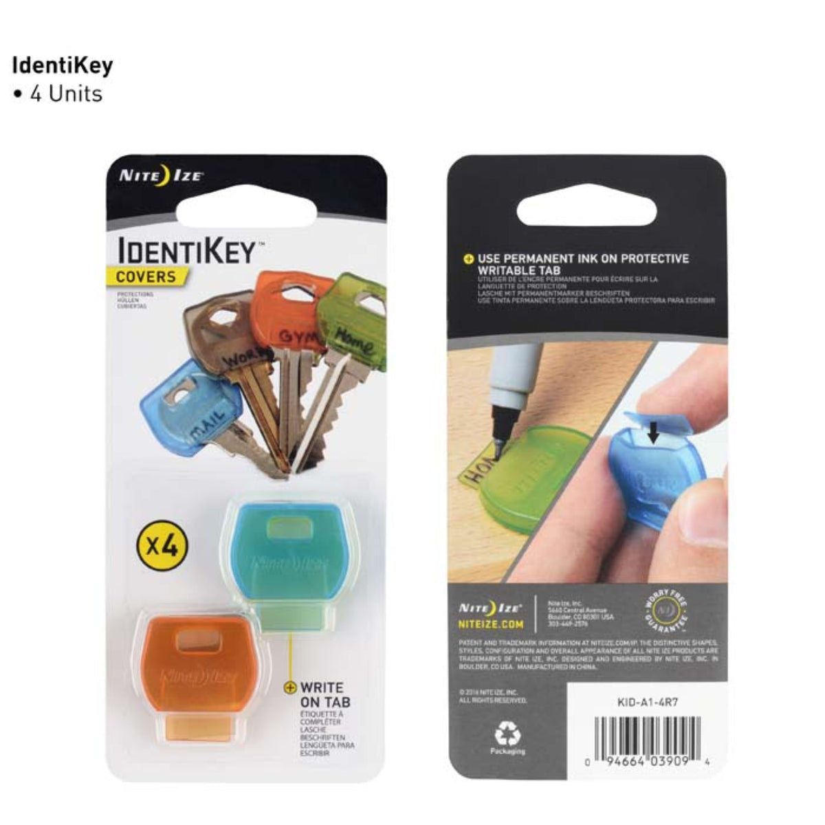 Nite Ize IdentiKey Key Covers Assorted 4 Pack