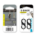 Nite Ize S-Biner MicroLock Stainless Steel Black 2 Pack