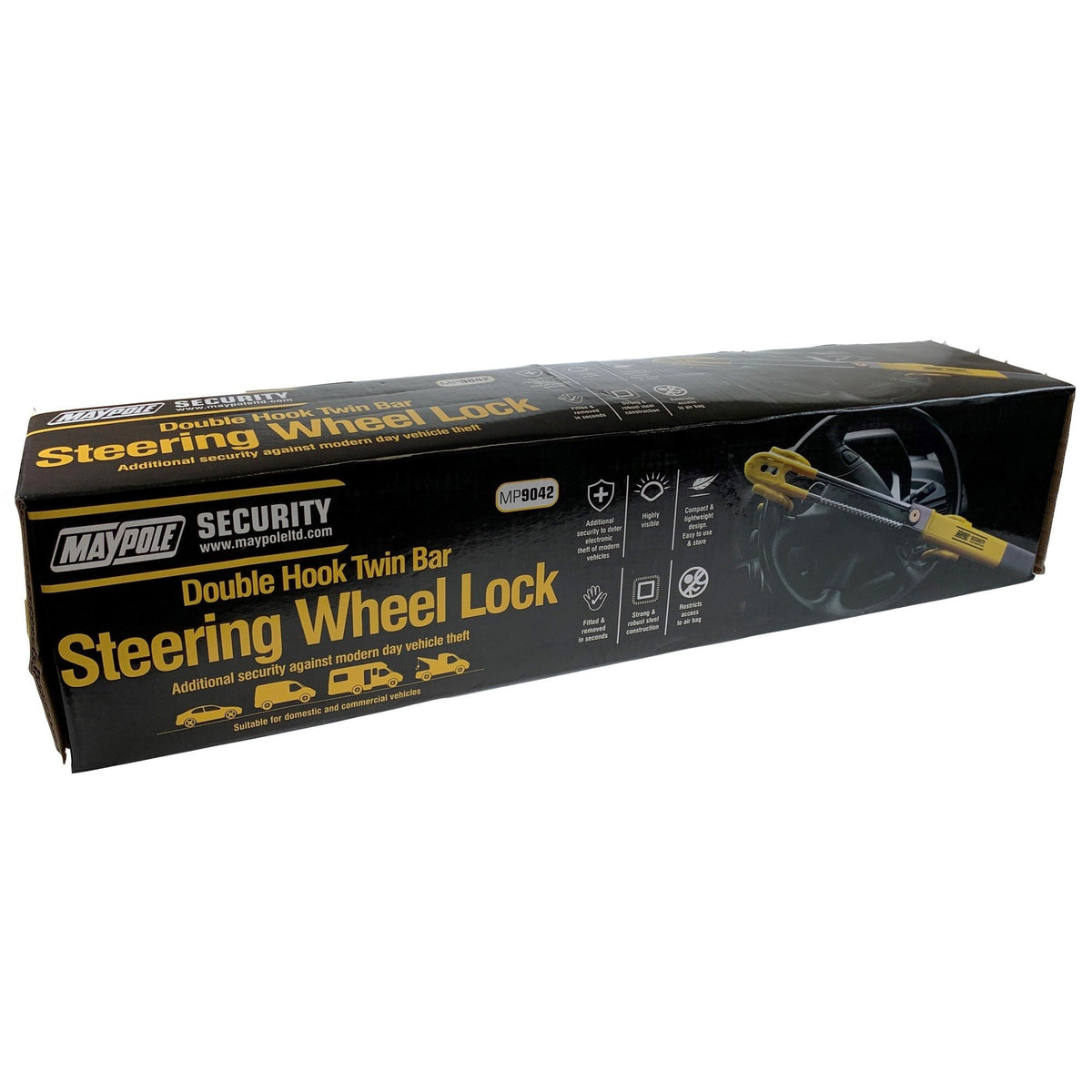 Maypole Double Hook / Twin Bar Steering Wheel Lock - image 1