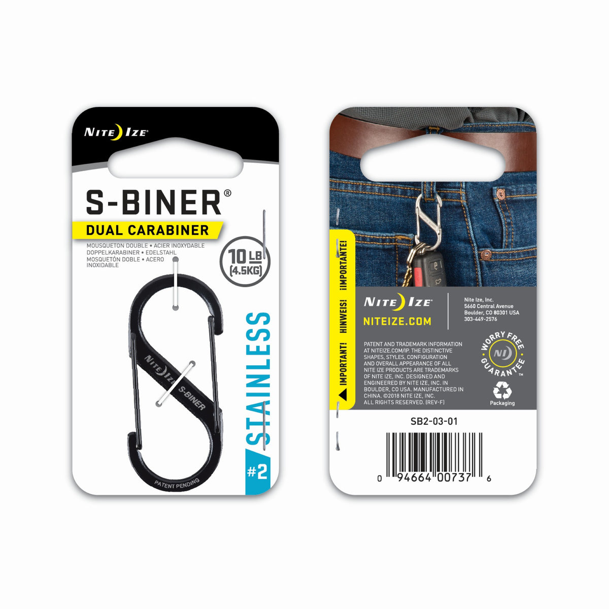 Nite Ize S-Biner Dual Carabiner No. 2 Black